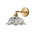 Vintage Adjustable Crystal LED Wall Sconce with Brass Finish