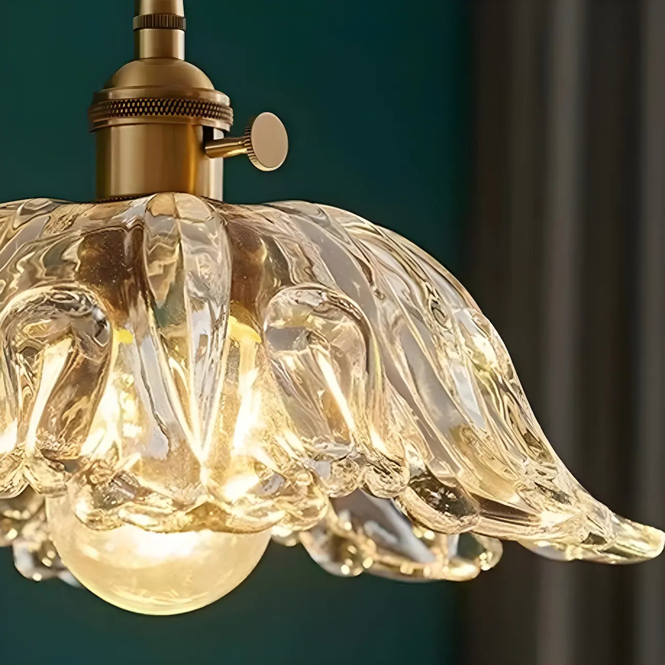 Vintage Adjustable Crystal LED Wall Sconce with Brass Finish