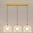 Elegant Glass-Crystal Gold Island Pendant Lights