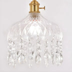 Elegant Glass-Crystal Gold Island Pendant Lights