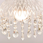 Elegant Glass-Crystal Gold Island Pendant Lights