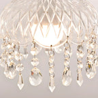 Elegant Glass-Crystal Gold Island Pendant Lights