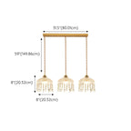 Elegant Glass-Crystal Gold Island Pendant Lights