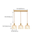 Elegant Glass-Crystal Gold Island Pendant Lights