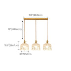 Elegant Glass-Crystal Gold Island Pendant Lights