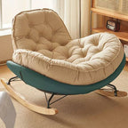 Comfortable Wide Seat Flannel Rocking Chair for Indoor