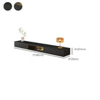 63 Grey Sintered Stone Long Floating TV Stand with Cabinet
