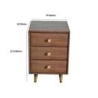 Vintage Brown Wood 2-Drawer Nightstand