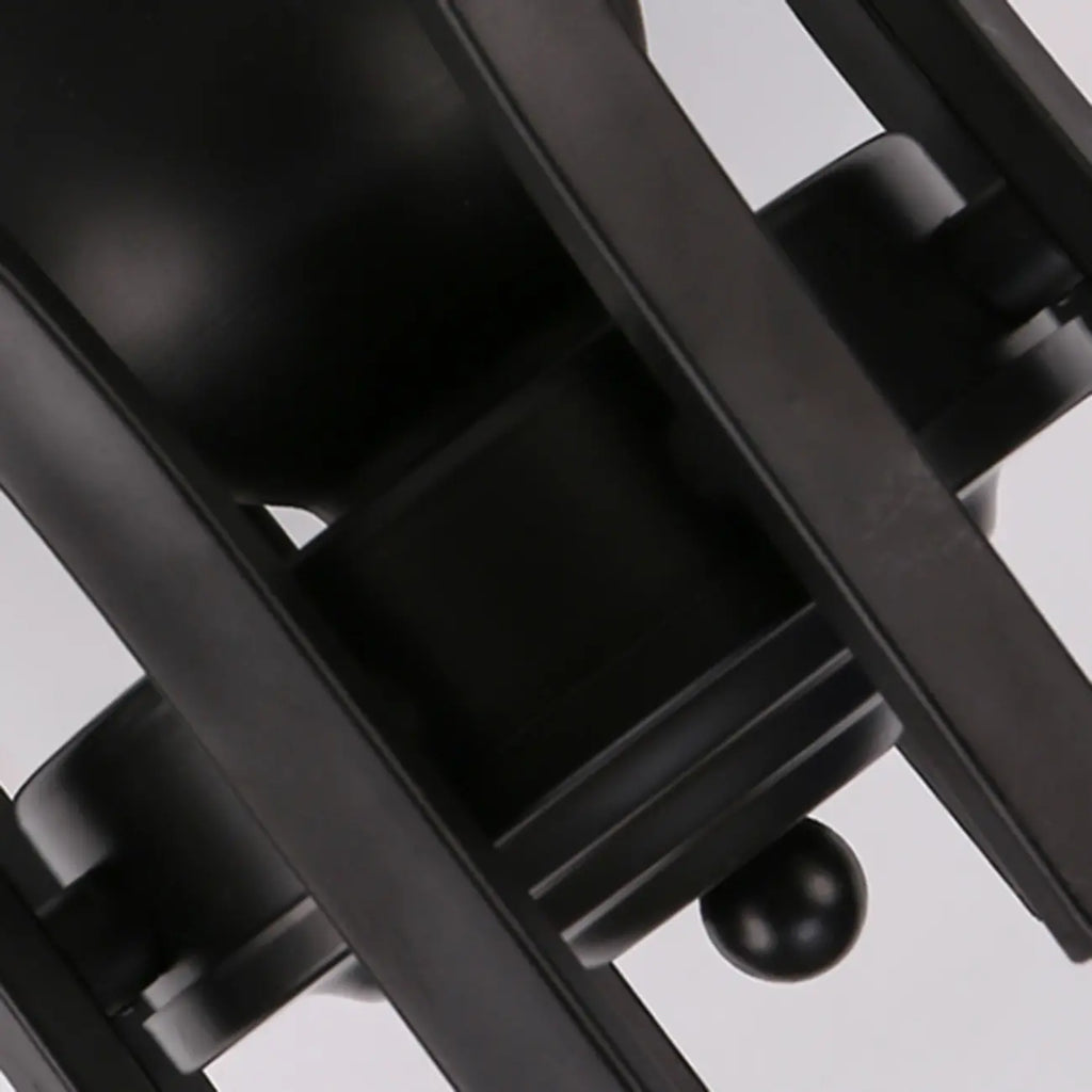 Traditional Black Cylinder Glass Semi-Flush Mount Ceiling Light