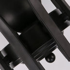 Traditional Black Cylinder Glass Semi-Flush Mount Ceiling Light