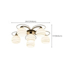 Traditional Black Cylinder Glass Semi-Flush Mount Ceiling Light