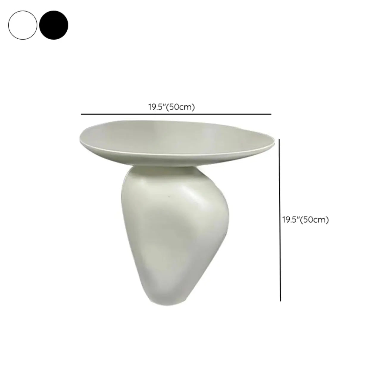 Modern Black End Side Table with Steel Base