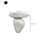 Modern Black End Side Table with Steel Base