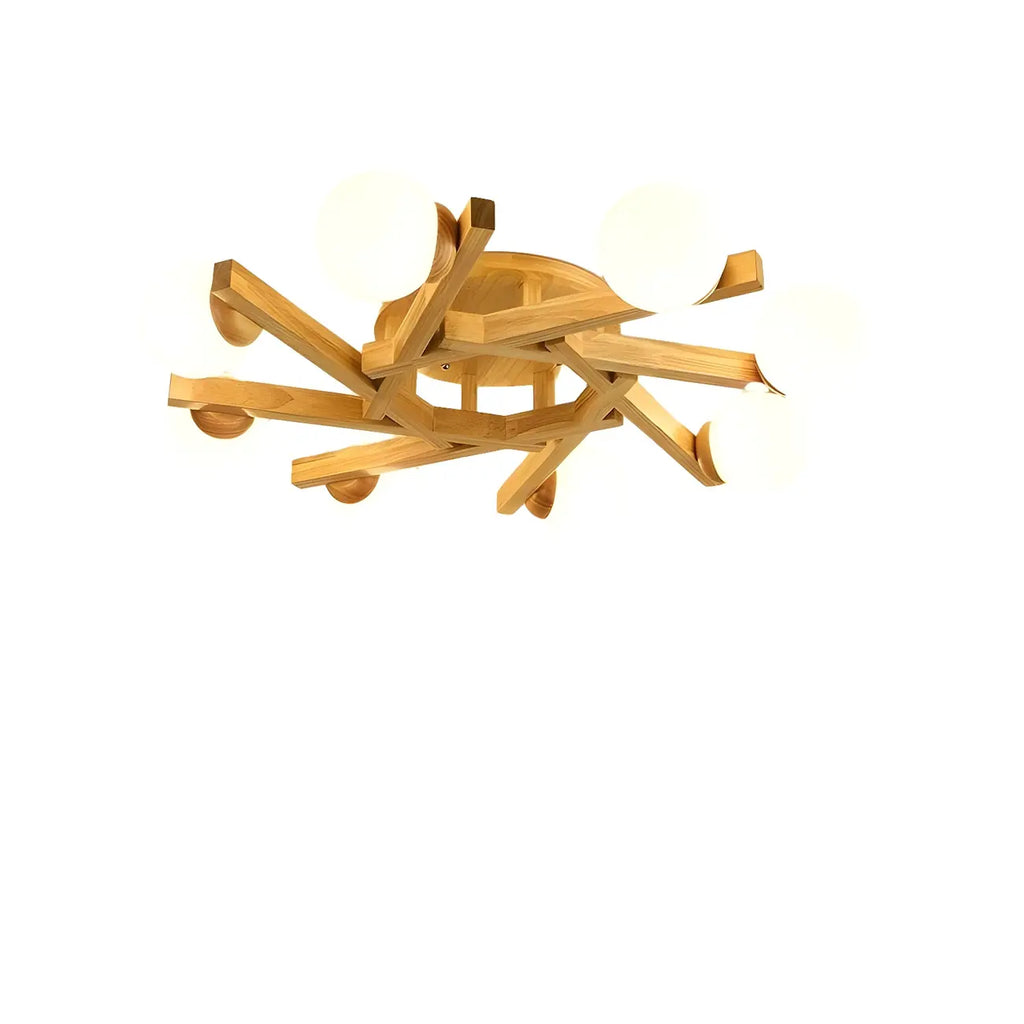 Globe White LED Semi Flush Ceiling Light for Living Room