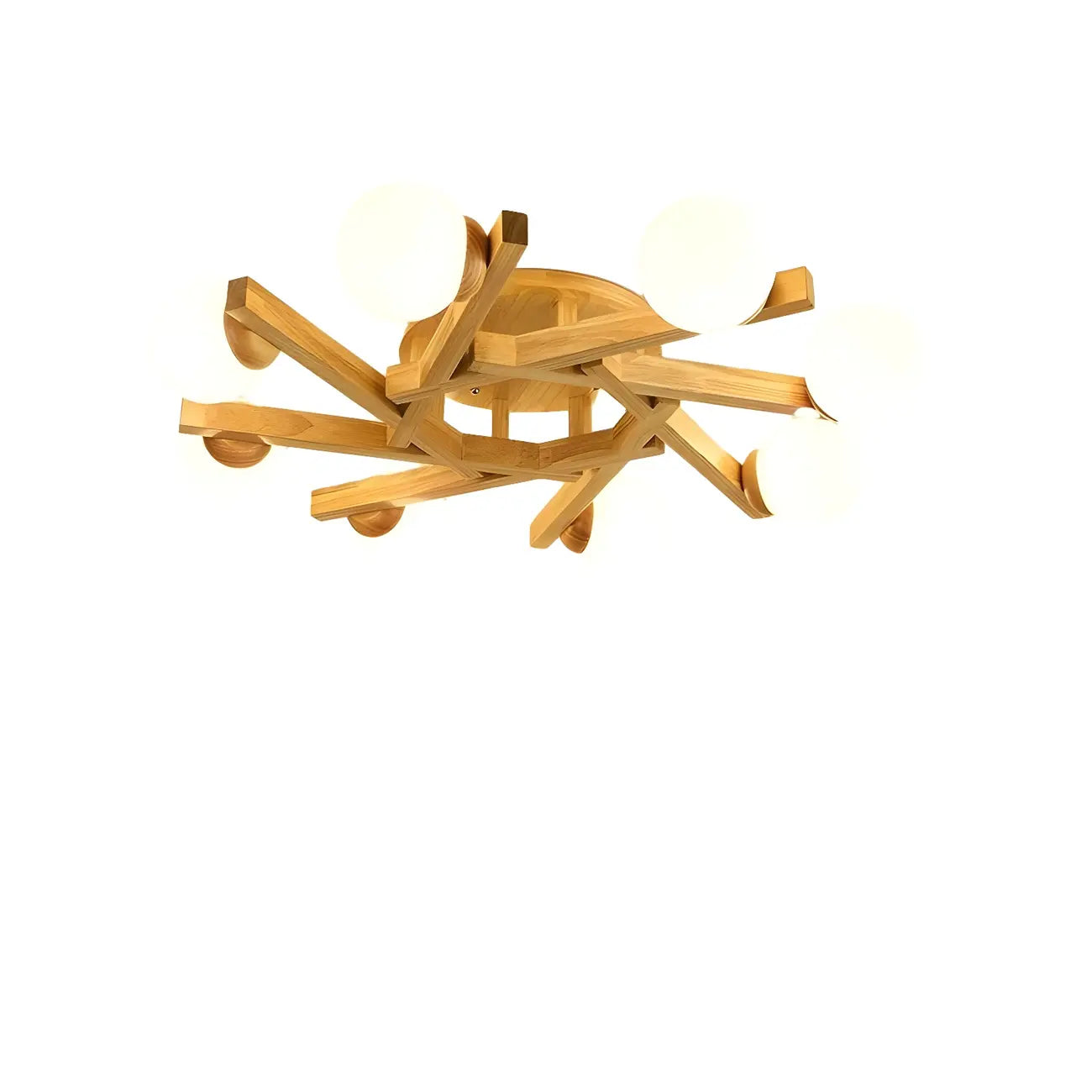 Globe White LED Semi Flush Ceiling Light for Living Room