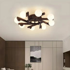 Globe White LED Semi Flush Ceiling Light for Living Room