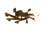 Globe White LED Semi Flush Ceiling Light for Living Room