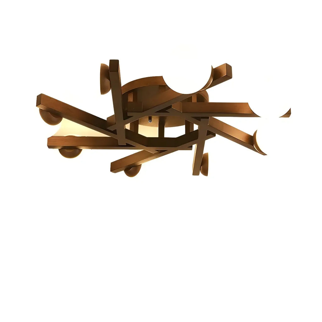 Globe White LED Semi Flush Ceiling Light for Living Room