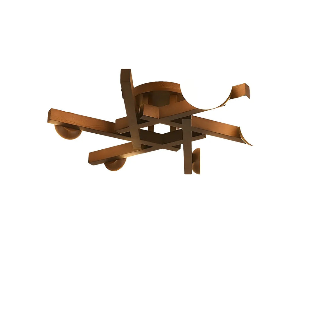 Globe White LED Semi Flush Ceiling Light for Living Room