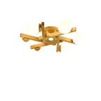 Globe White LED Semi Flush Ceiling Light for Living Room