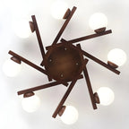 Globe White LED Semi Flush Ceiling Light for Living Room