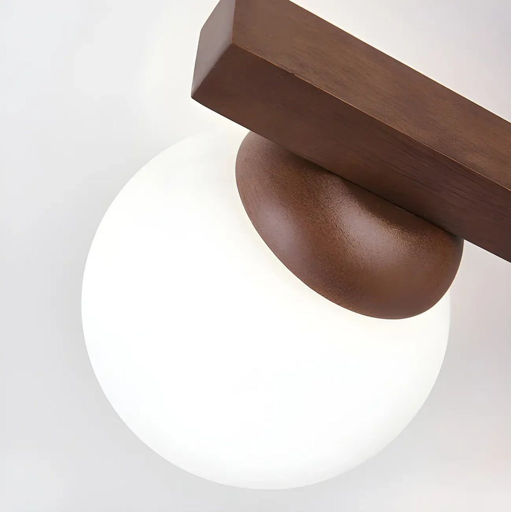 Globe White LED Semi Flush Ceiling Light for Living Room