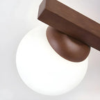 Globe White LED Semi Flush Ceiling Light for Living Room