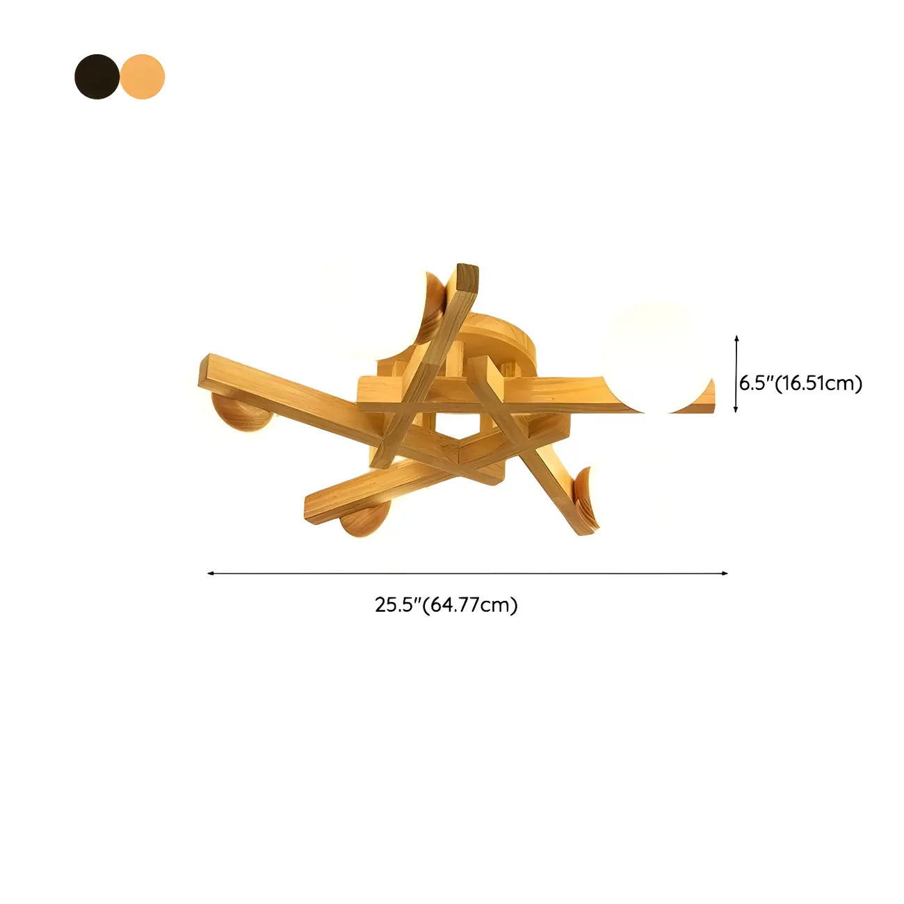 Globe White LED Semi Flush Ceiling Light for Living Room