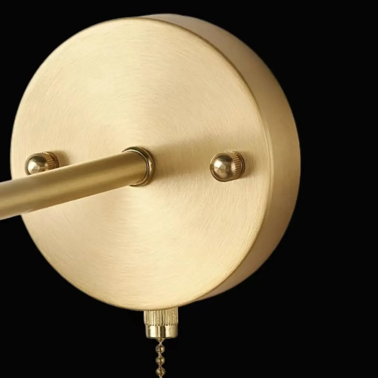 Wooden Drum-Shape Wall Sconce with Pull Chain for Bedroom