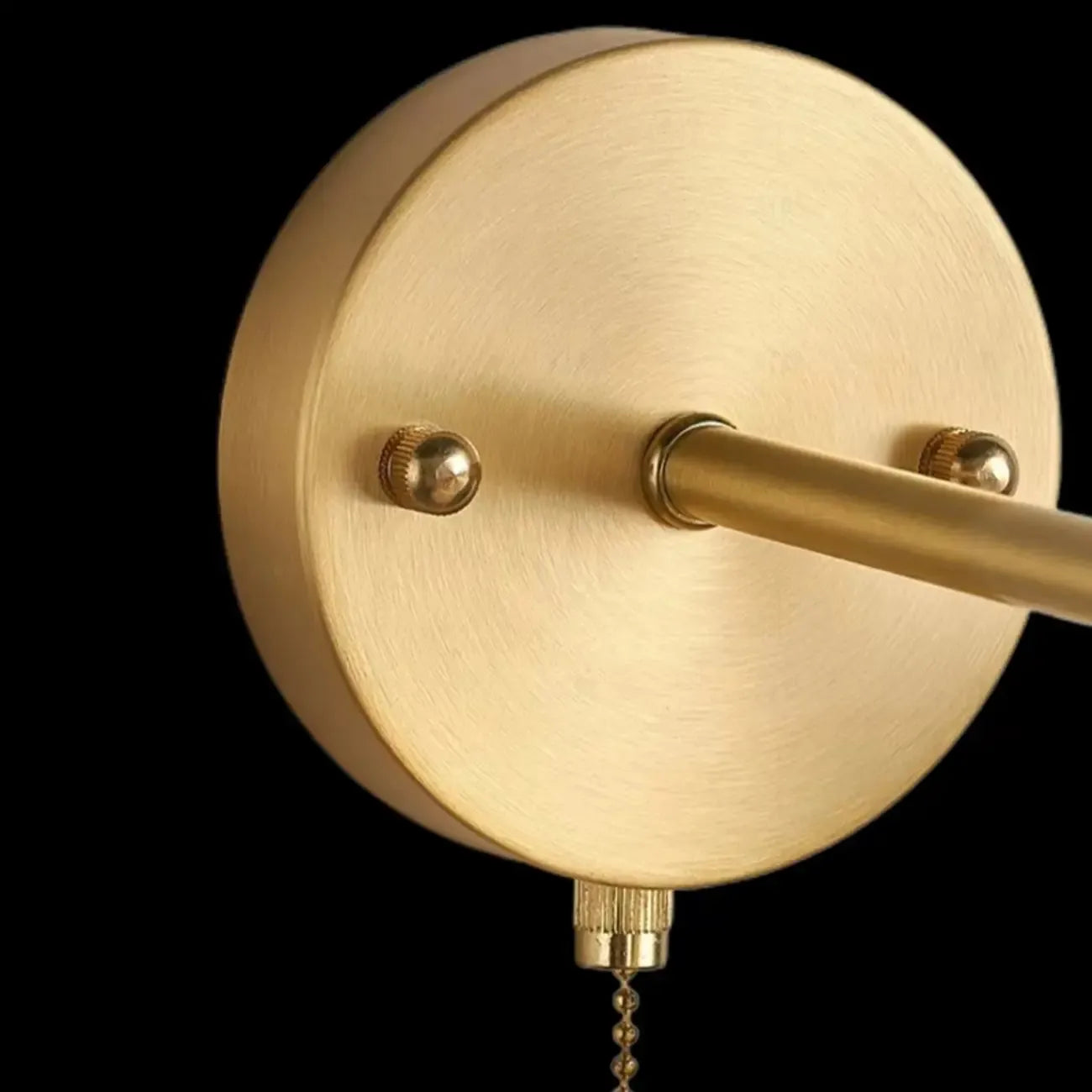 Wooden Drum-Shape Wall Sconce with Pull Chain for Bedroom