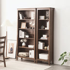 Elegant Simple Brown Oak Open Display Storage Chests