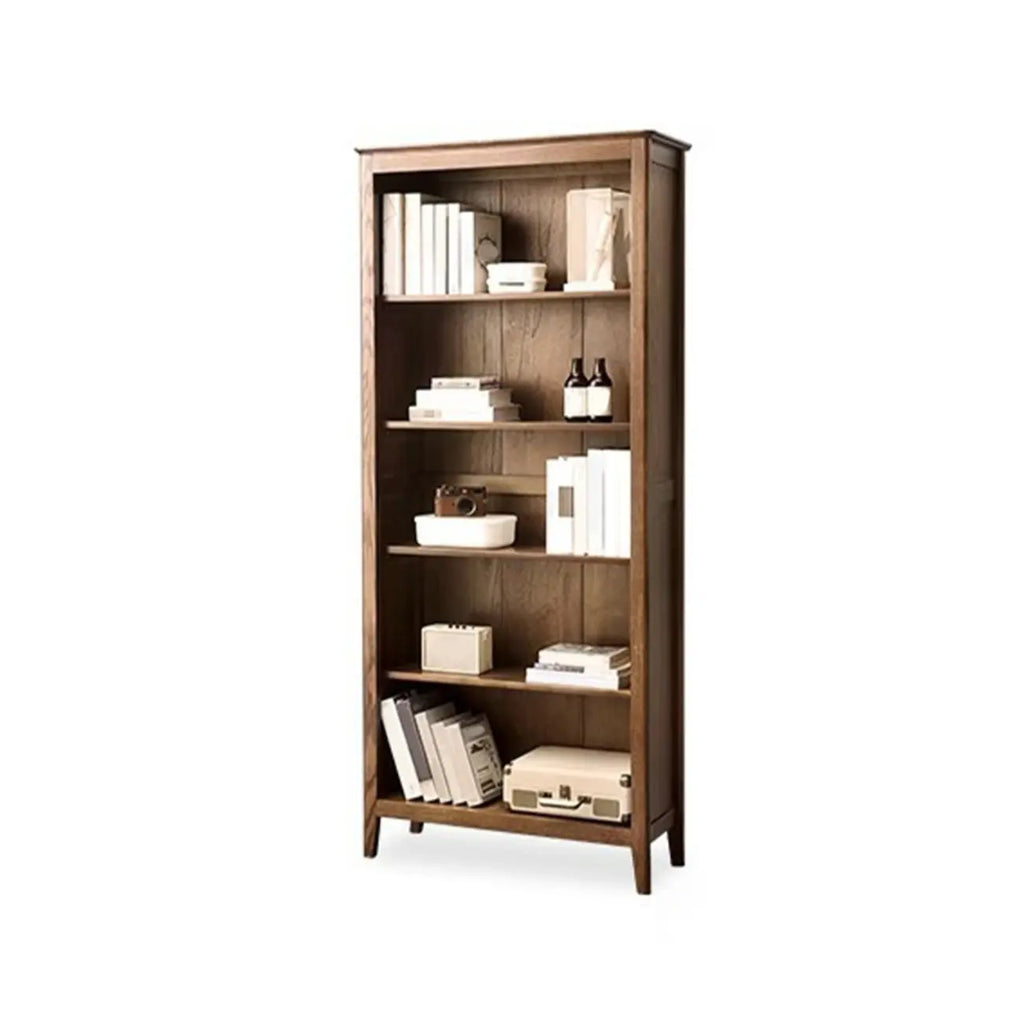 Elegant Simple Brown Oak Open Display Storage Chests