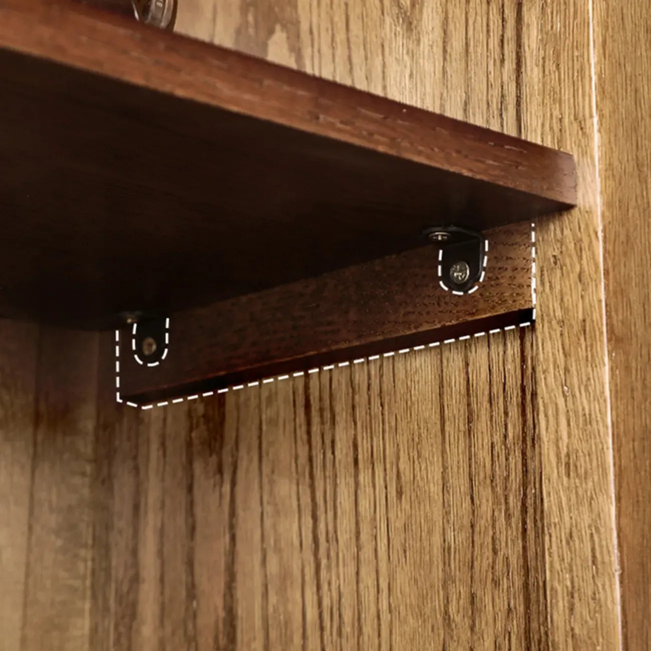 Elegant Simple Brown Oak Open Display Storage Chests