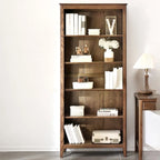 Elegant Simple Brown Oak Open Display Storage Chests