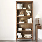 Elegant Simple Brown Oak Open Display Storage Chests