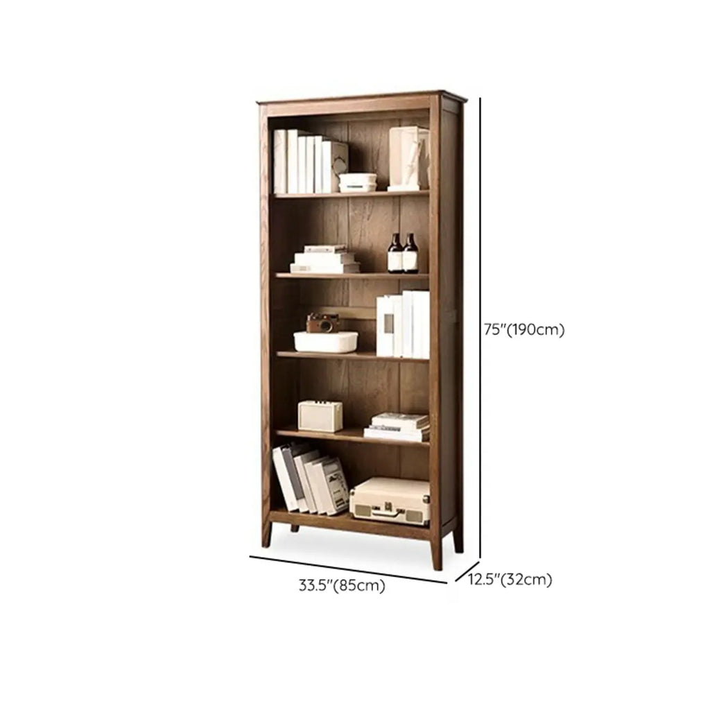 Elegant Simple Brown Oak Open Display Storage Chests