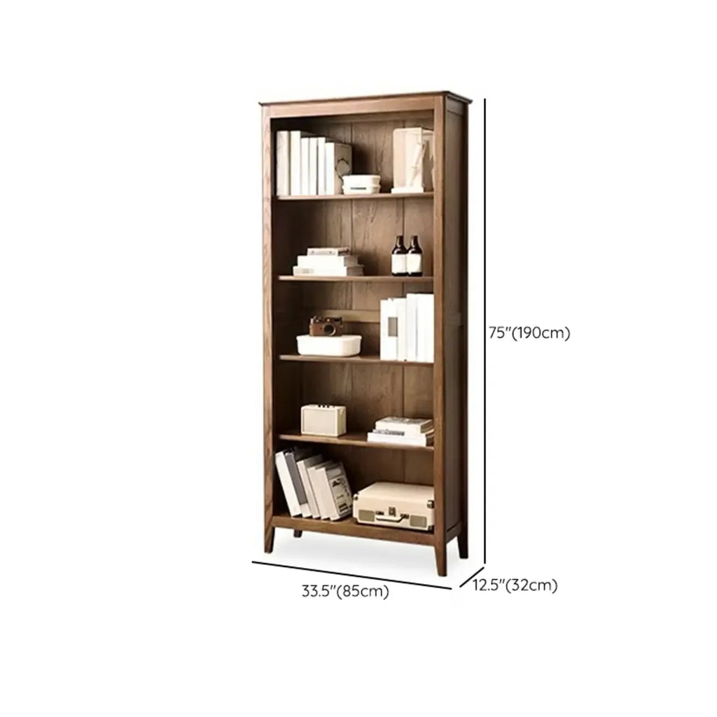 Elegant Simple Brown Oak Open Display Storage Chests