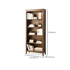 Elegant Simple Brown Oak Open Display Storage Chests