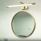Minimalist Tubular Vanity Light with Adjustable Gold Arm