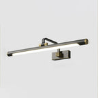 Minimalist Tubular Vanity Light with Adjustable Gold Arm
