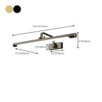 Minimalist Tubular Vanity Light with Adjustable Gold Arm