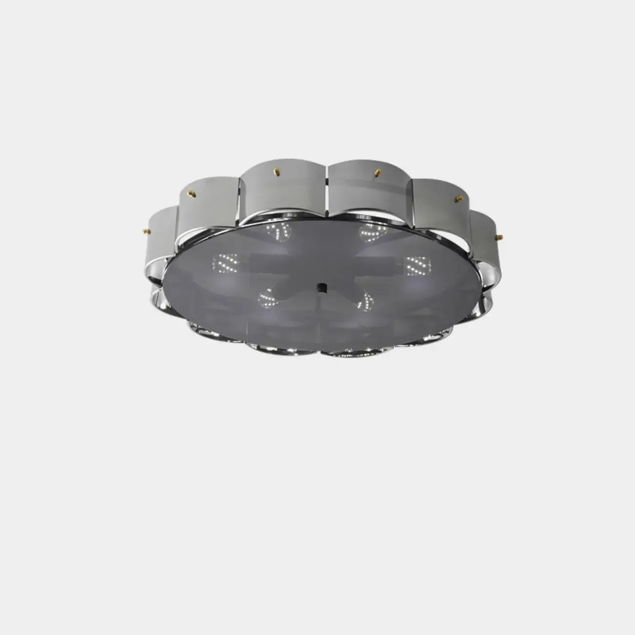 Semi Flush LED Ceiling Light with Clear Shade for Living Room