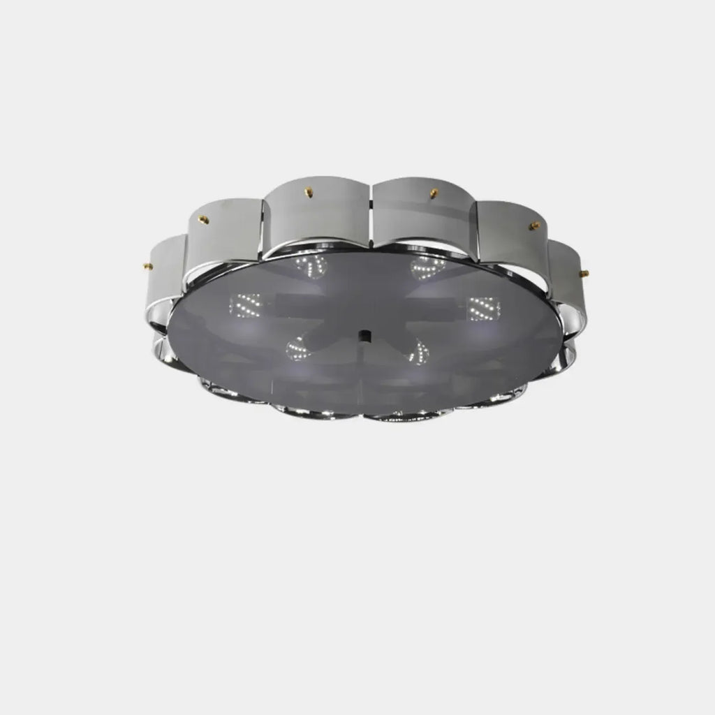 Semi Flush LED Ceiling Light with Clear Shade for Living Room
