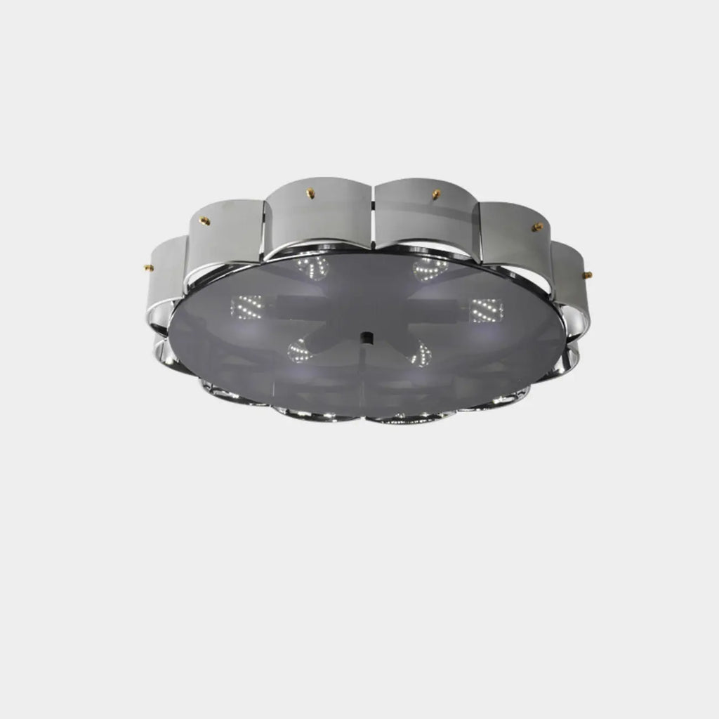Semi Flush LED Ceiling Light with Clear Shade for Living Room