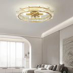 Semi Flush LED Ceiling Light with Clear Shade for Living Room