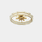 Semi Flush LED Ceiling Light with Clear Shade for Living Room