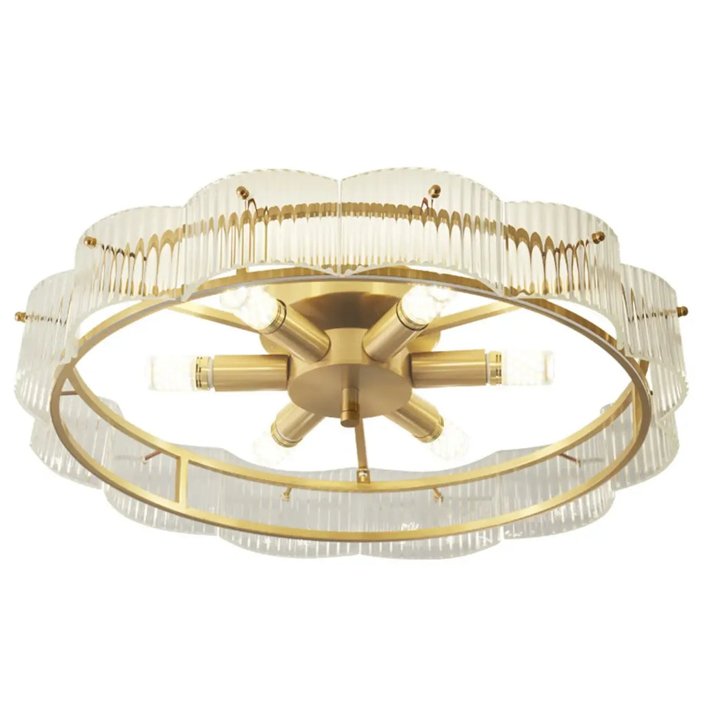 Semi Flush LED Ceiling Light with Clear Shade for Living Room