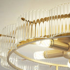 Semi Flush LED Ceiling Light with Clear Shade for Living Room