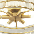 Semi Flush LED Ceiling Light with Clear Shade for Living Room