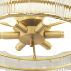 Semi Flush LED Ceiling Light with Clear Shade for Living Room